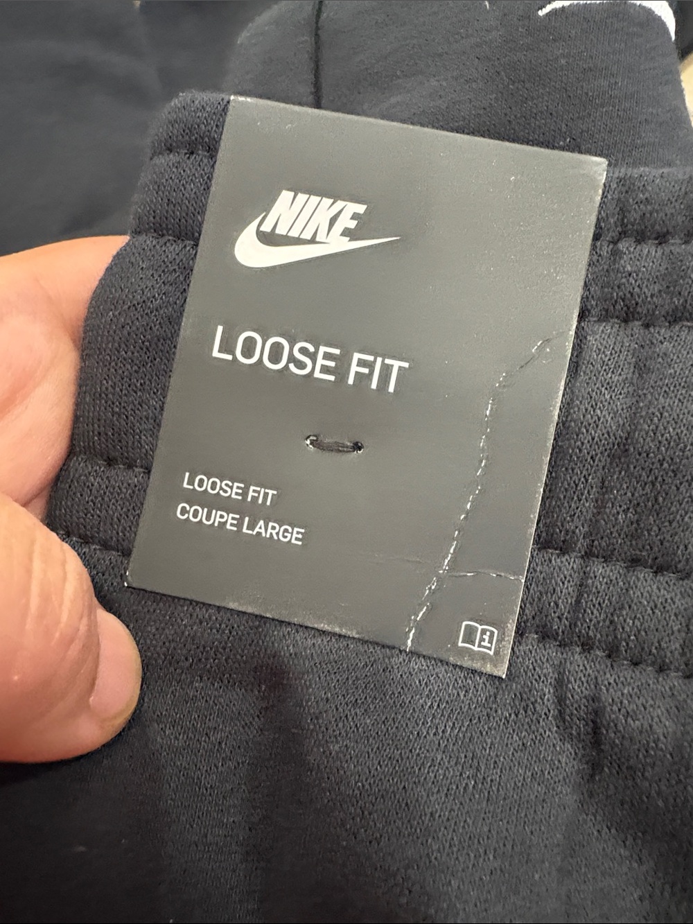 Nike Palazzo Wide Leg Loose Fit Black Cotton Fleece Sweatpants NEW XL CU6156 - Picture 4 of 7